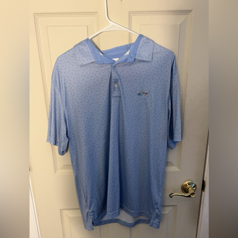 Greg Norman: Golf Polo Shirt - “The Shark” Polo T-Shirt with Tiny Fish Design